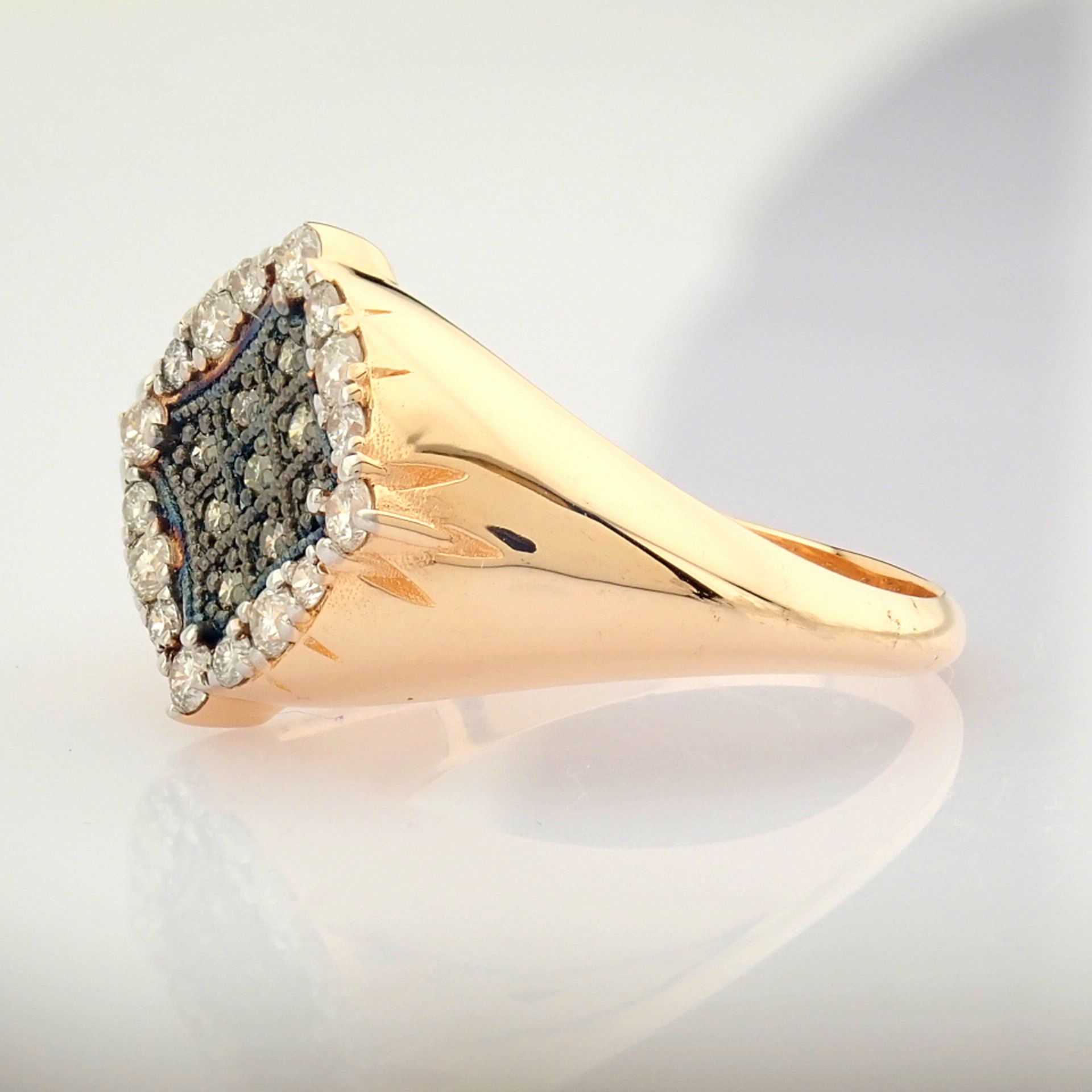 Certificated 14K Rose/Pink Gold Diamond & Brown Diamond Ring (Total 0.38 ct Stone) - Image 5 of 7