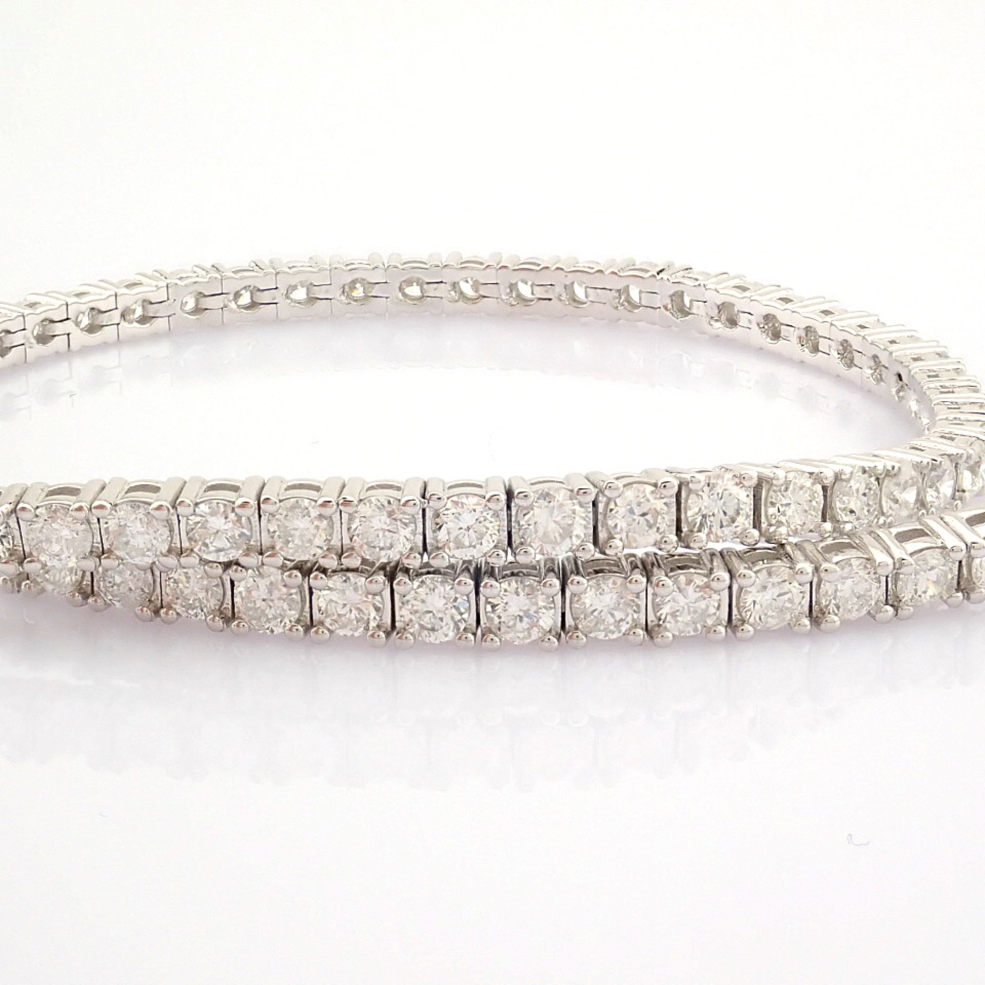 Certificated 14K White Gold Diamond Bracelet (Total 3.02 ct Stone) - Image 16 of 18