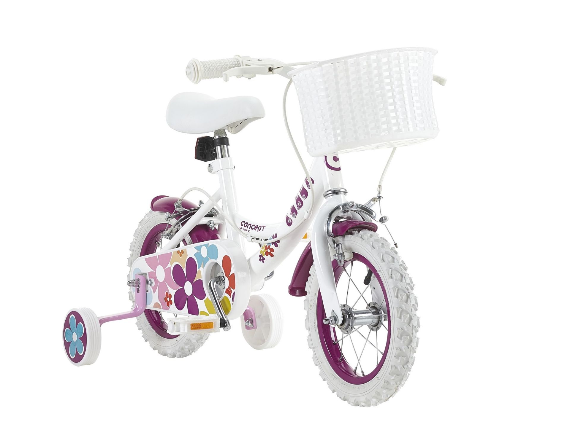 Insync Fleur 12" Wheel Girls Bicycle. RRP £149.00. A colourful bike, sure to get your little one - Image 2 of 2