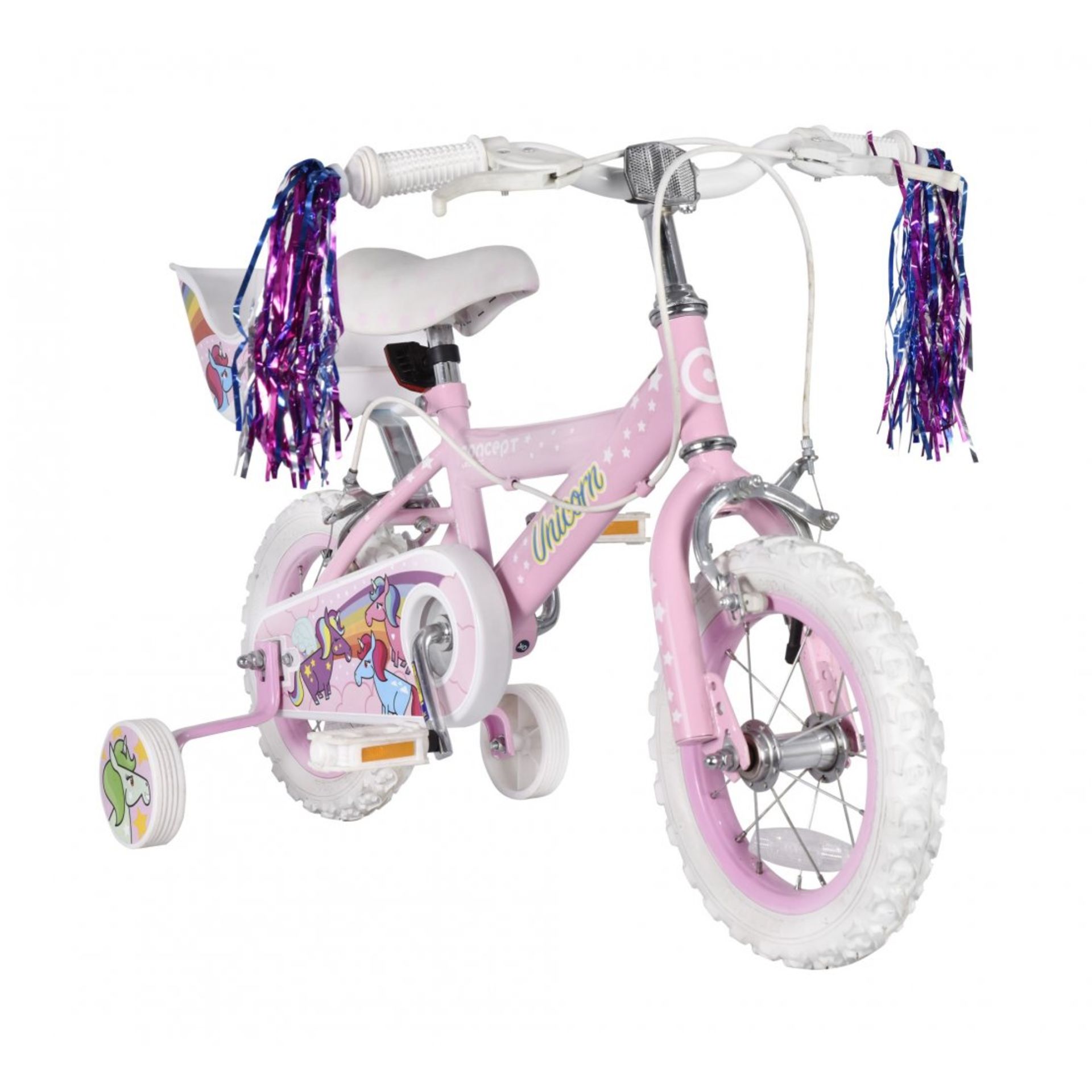 Concept Unicorn 14 Inch Wheel Kids Bike Pink. Designed for the young rider taking their first - Image 2 of 2