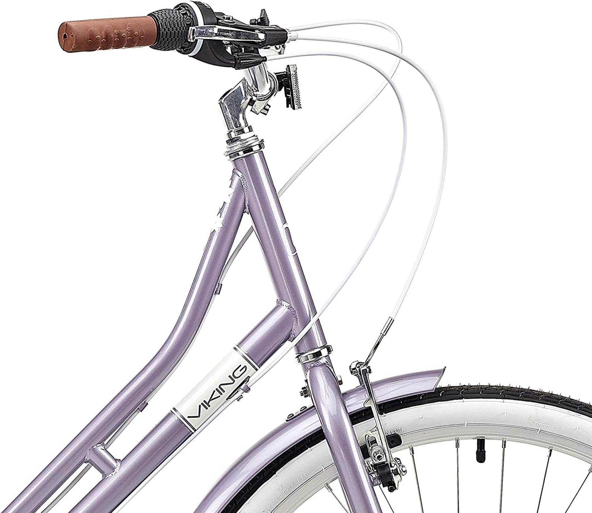 Viking Paloma Ladies Traditional Dutch Bike 26" Wheel Lavender. RRP £289.00. Heritage Dutch style - Image 2 of 2