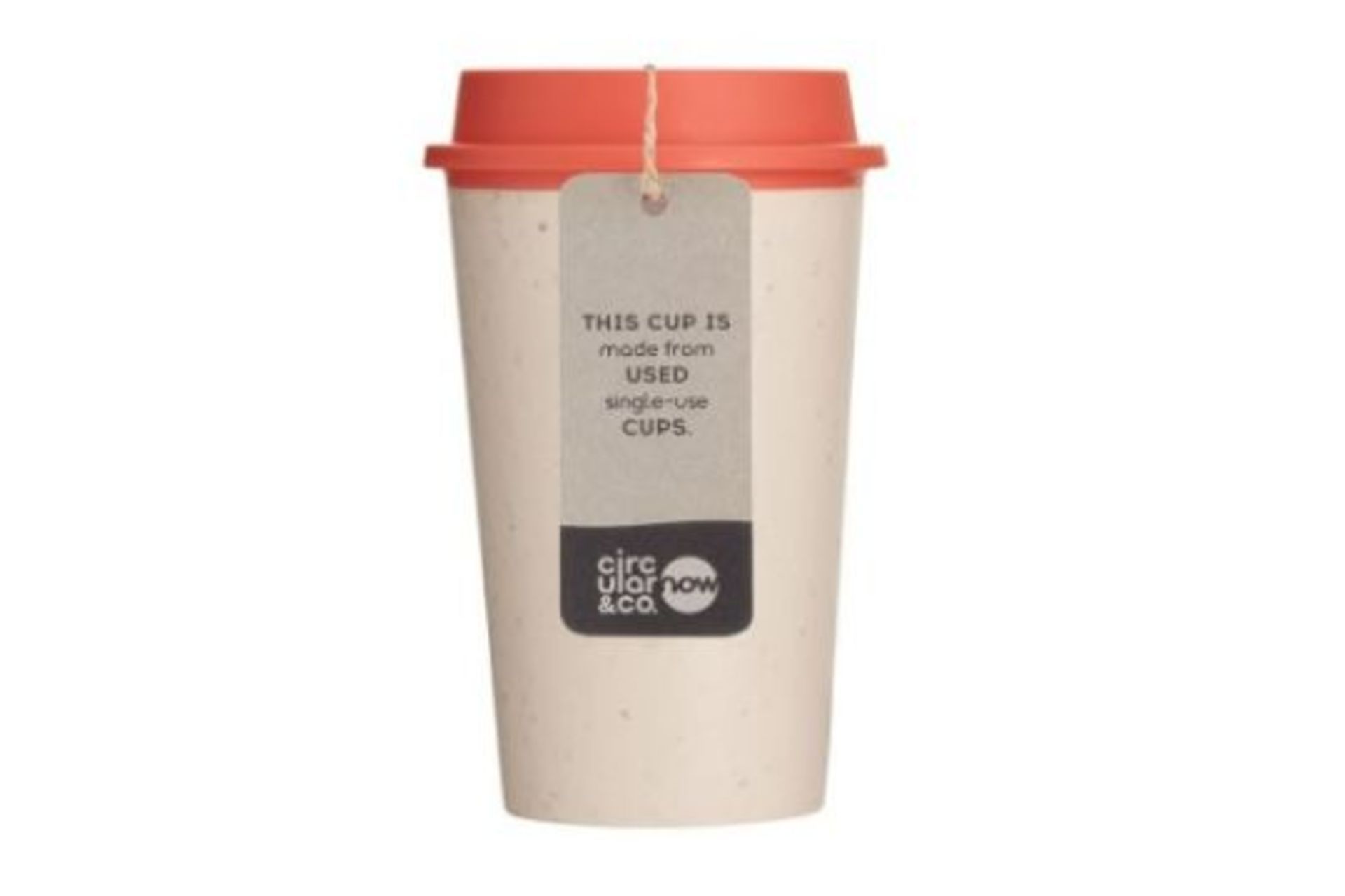 PALLET TO CONTAIN 240 X NEW PACKAGED Circular NOW Cup 12oz Cream Caught Out Coral Re-usable Hot
