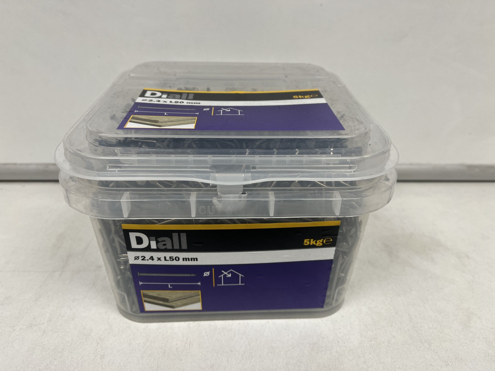 5 X BRAND NEW 5KG TUBS OF DIALL ROUND WIRE NAILS 50MM X 2.4MM R18-3