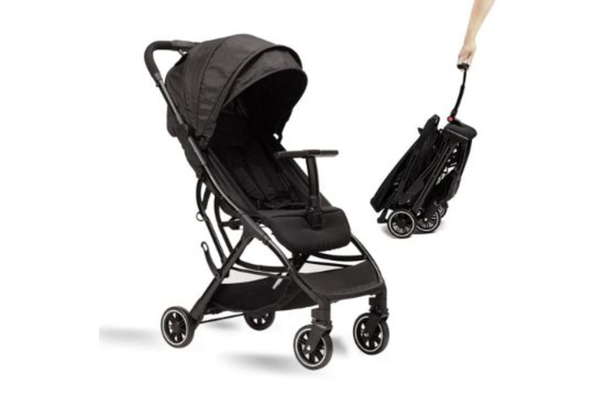 BRAND NEW LIGHTWEIGHT COMPACT FOLDABLE UMBRELLA STROLLER WITH ADJUSTABLE BACK REST, FOOTREST,