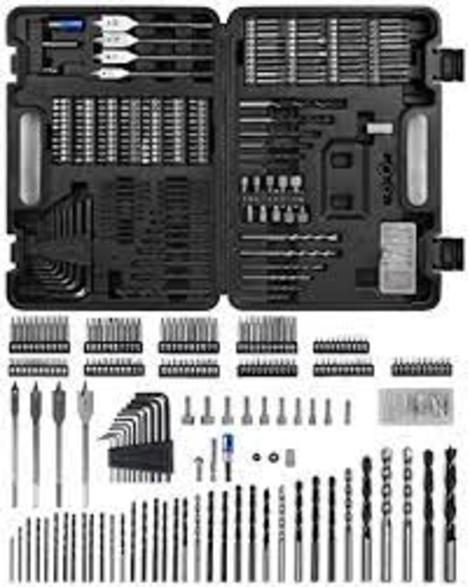 TRADE LOT 10 x NEW BOXED WESCO Drill Bit Set, 199Pcs Combination Drill Bit Sets Includes HSS Twist