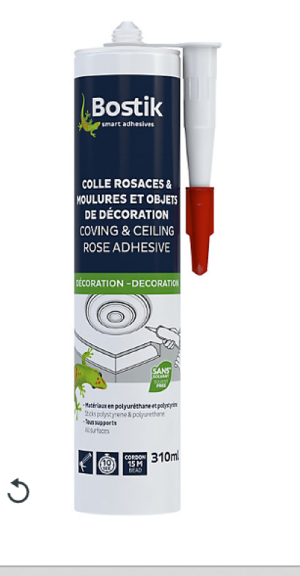 96 X BRAND NEW BOSTIK COVING & CEILING ROSE ADHESIVE 310ML EXPIRY RANGING BETWEEN 04/23-04/24