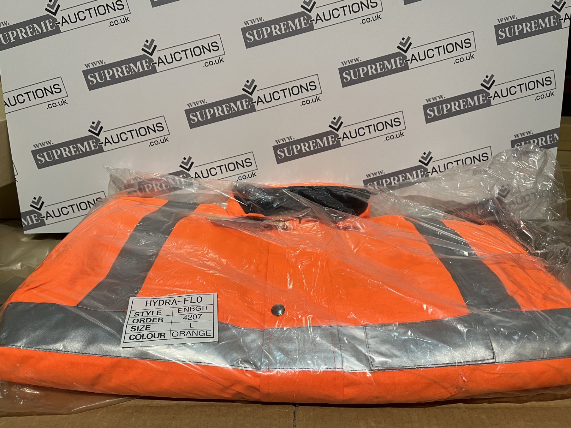 9 X BRAND NEW HYDRA HI VIZ WORK JACKETS SIZE LARGE R15-12