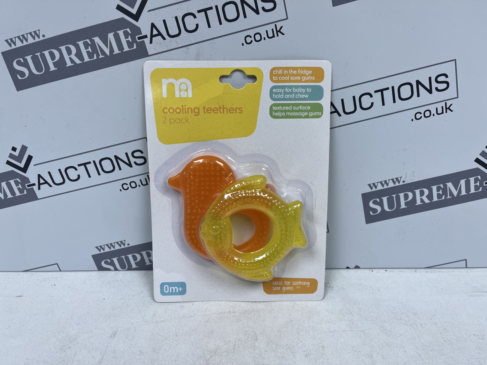 24 X BRAND NEW PACKS OF 2 DUCK AND FISH TEETHERS MOTHERCARE R4-5