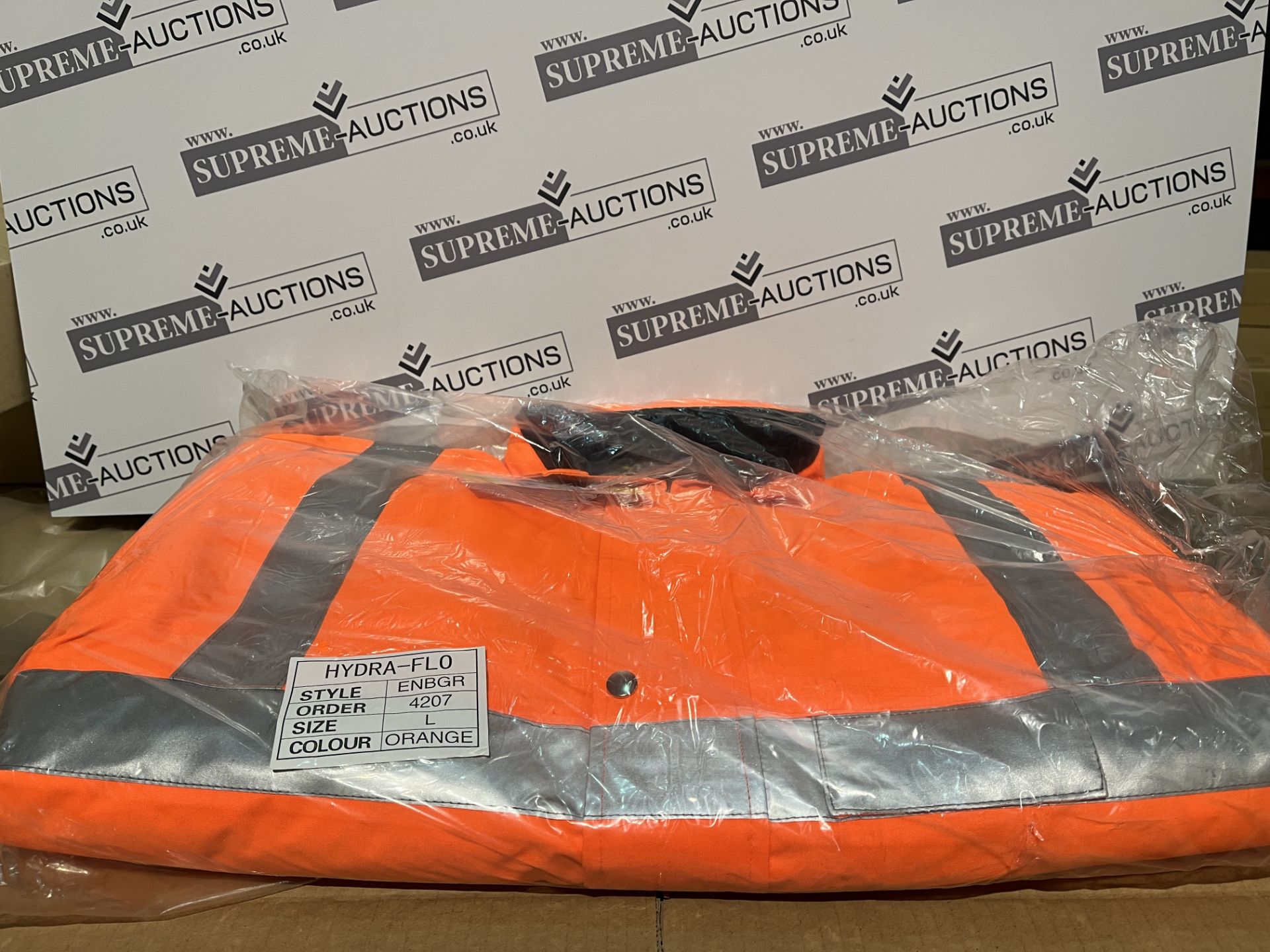 9 X BRAND NEW HYDRA HI VIZ WORK JACKETS SIZE LARGE R15-12