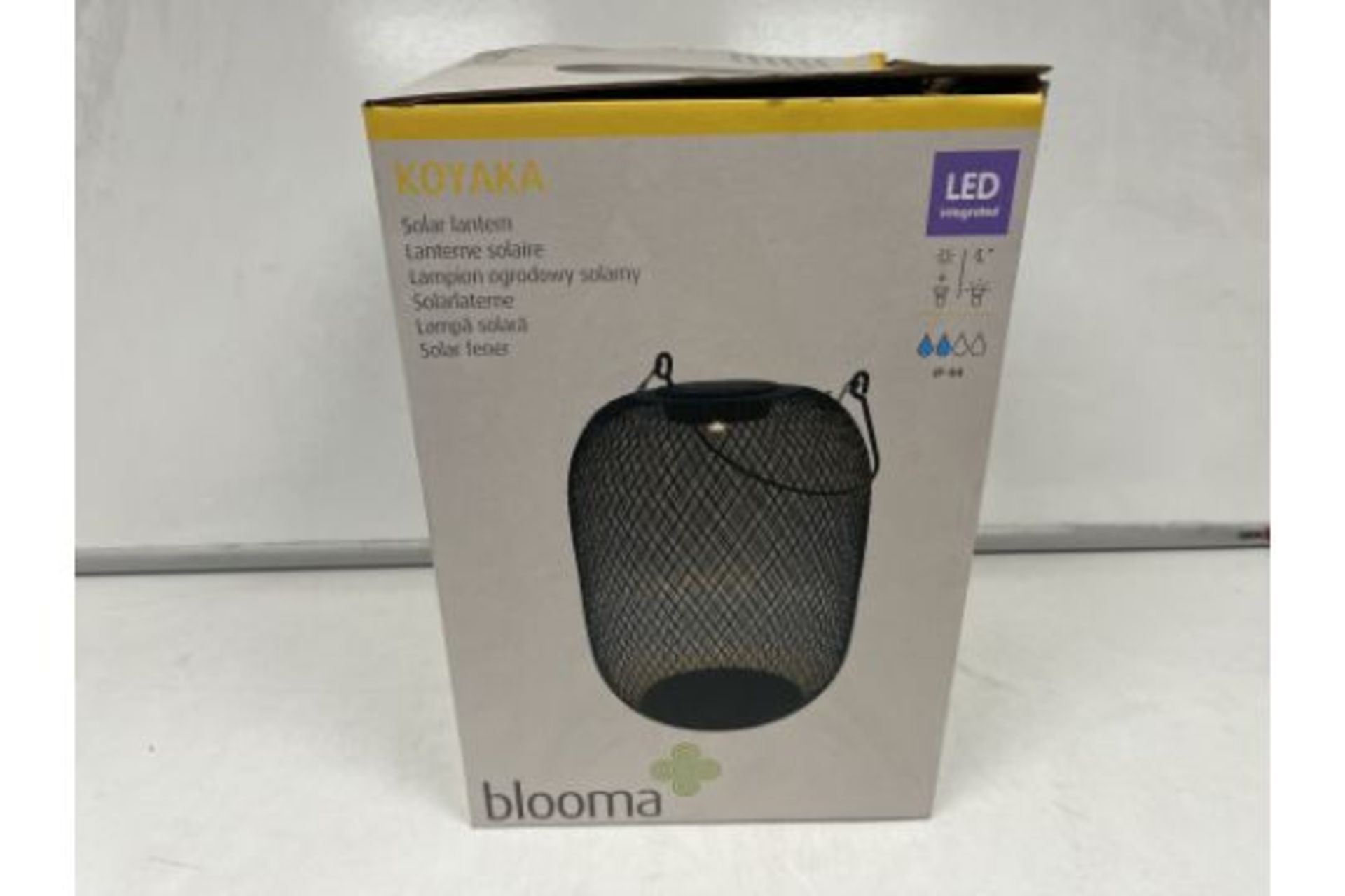 6 X NEW BOXED BLOOMA KOYAKA LARGE LED SOLAR LANTERN LIGHTS. ROW9.10