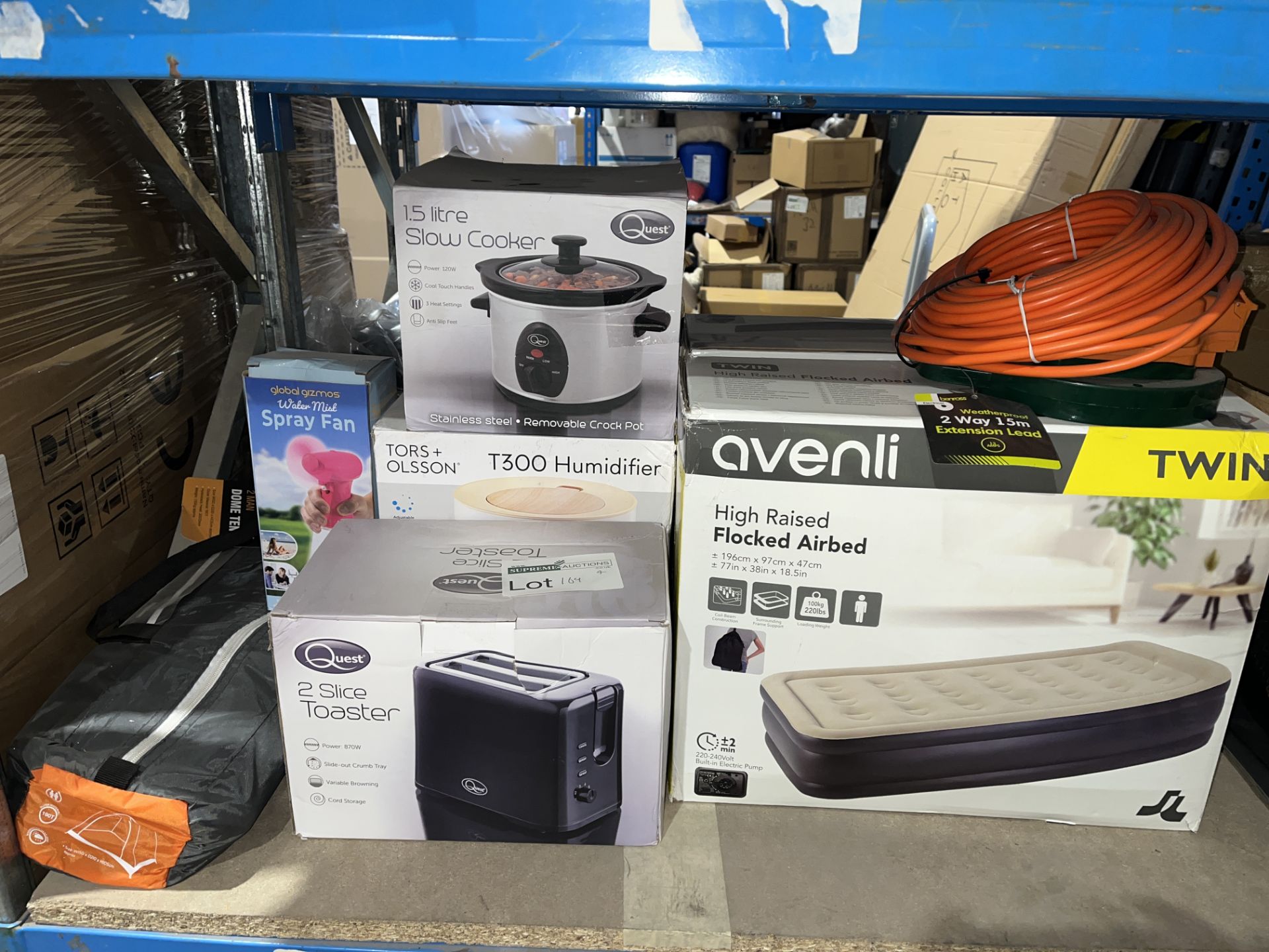 MIXED LOT INCLUDING TOASTER, AIRBED, SLOW COOKER ETC S1-19