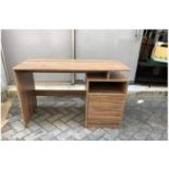 BRAND NEW TWO DRAWING COMPUTER DESK WOOD GRAIN COLOUR RRP £279 (2583)