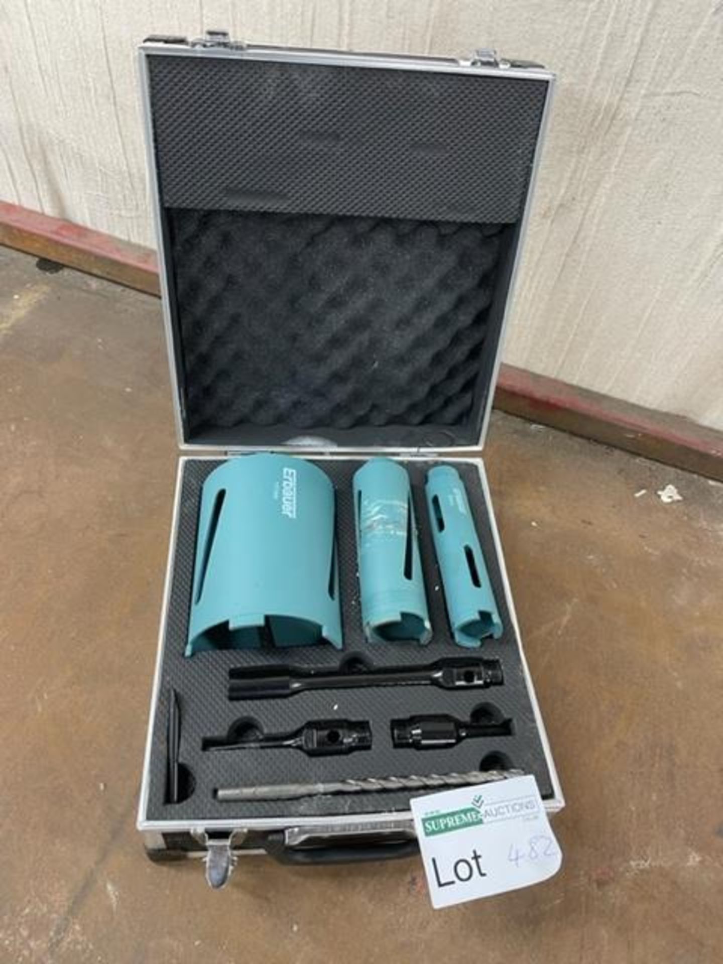 CORE DRILL SET IN CASE (LOOKS ALMOST NEW)