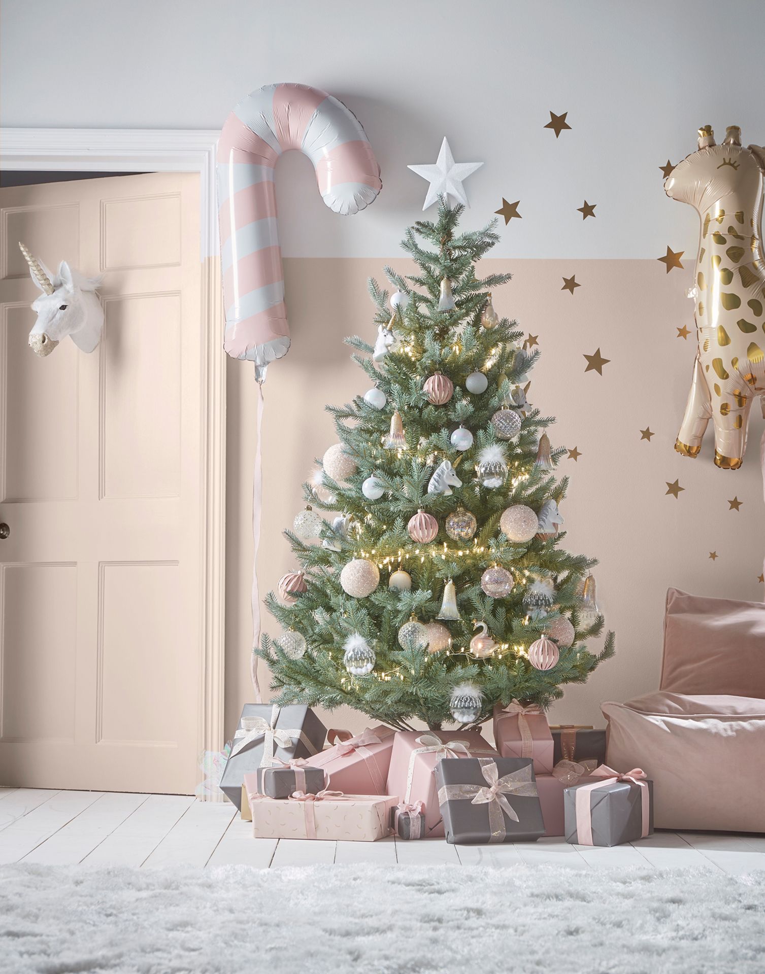 Cox & Cox 6ft Dusky Pine Christmas Tree. . RRP £275.00. Ideal for those who are short on space, or