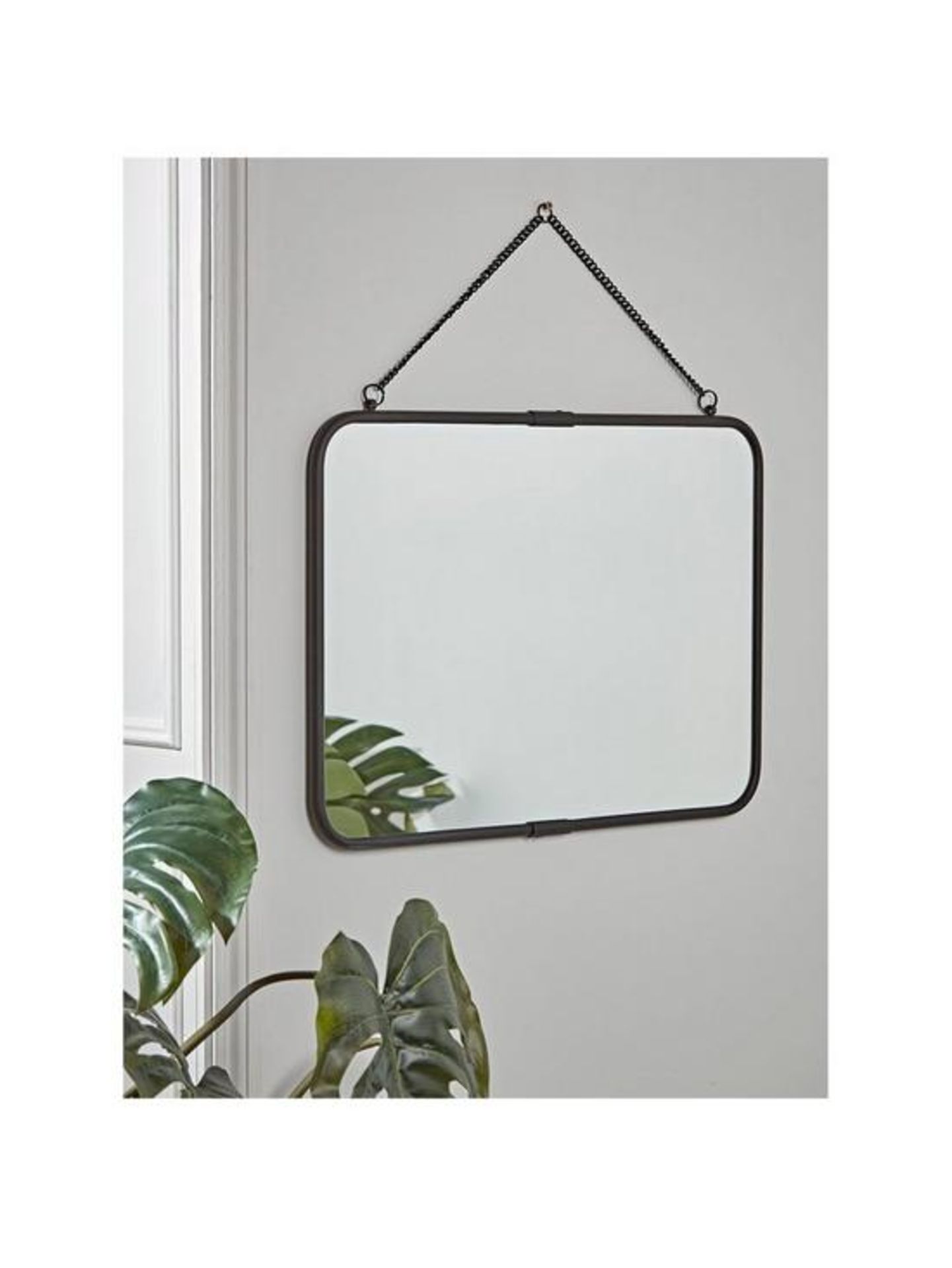 Cox & Cox Black Hanging Mirror. £175.00. French-style but with an added touch of utility by a matt