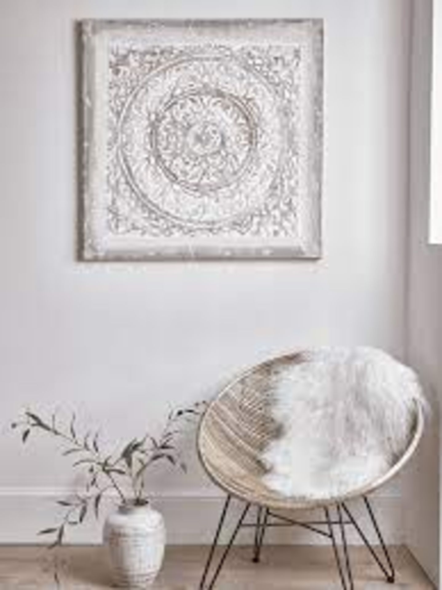 Cox & Cox Whitewashed Spyra Panel. RRP £175.00.