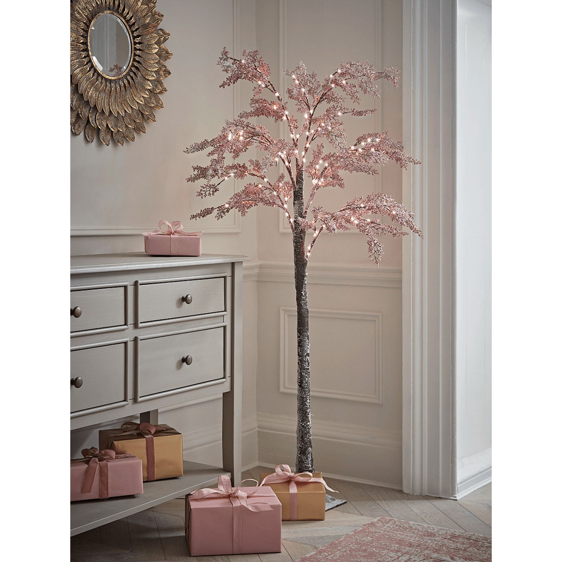 Cox & Cox Indoor Outdoor Small Light Up Blossom Tree - Blush. RRP £125.00. Extend the festive