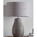 Cox & Cox Textured Grey Lamp. RRP £175.00. Large and striking, with a mid-grey marl shade and an