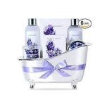 6 x NEW PACKAGED Lavender Spa Bathtub Gift Sets. (SKU: SP-18-02). Natural Bath Spa Set: Our spa gift