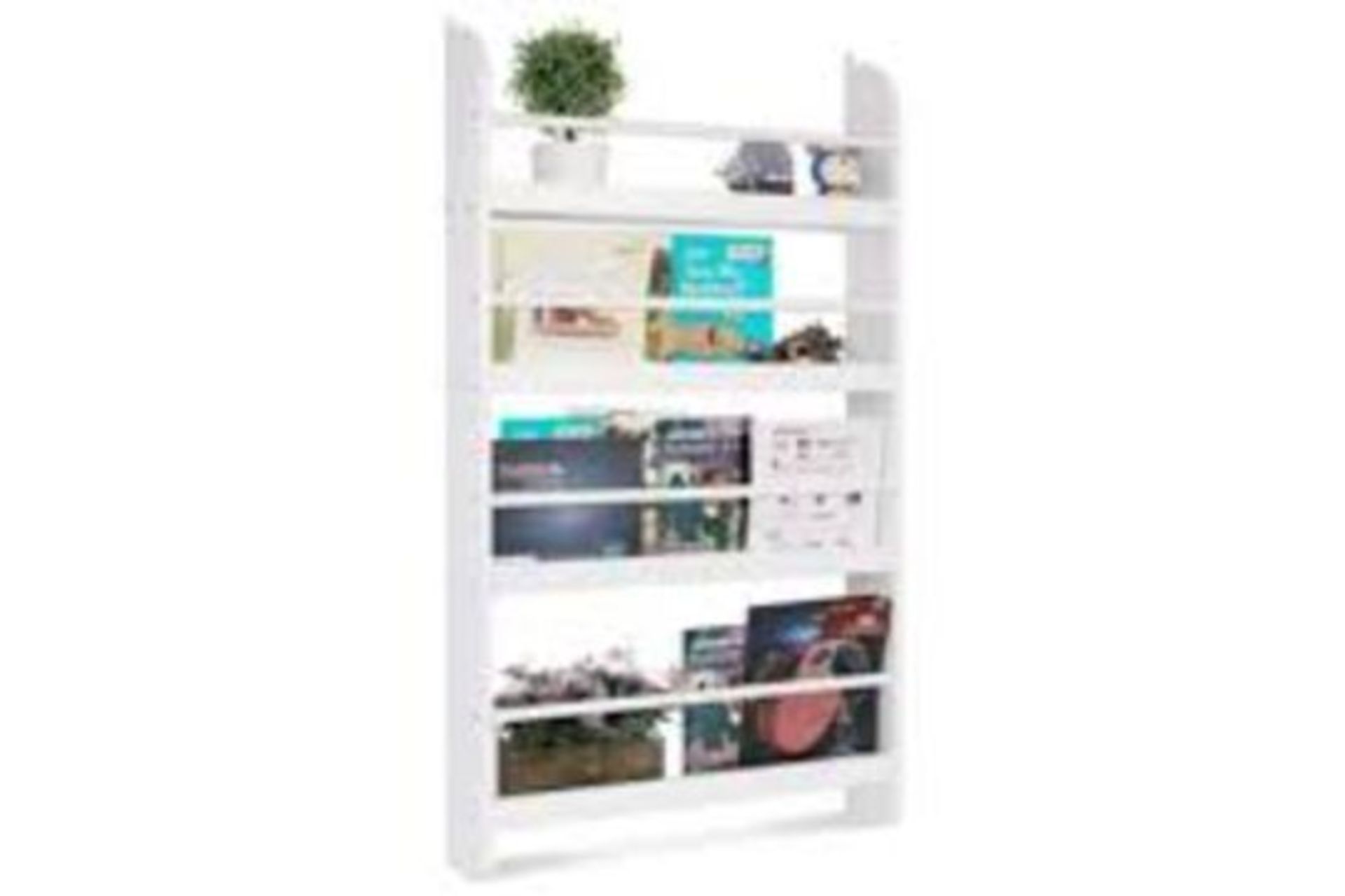 2 X BRAND NEW WHITE WALL BOOKSHELVES RRP £199 (2539A)