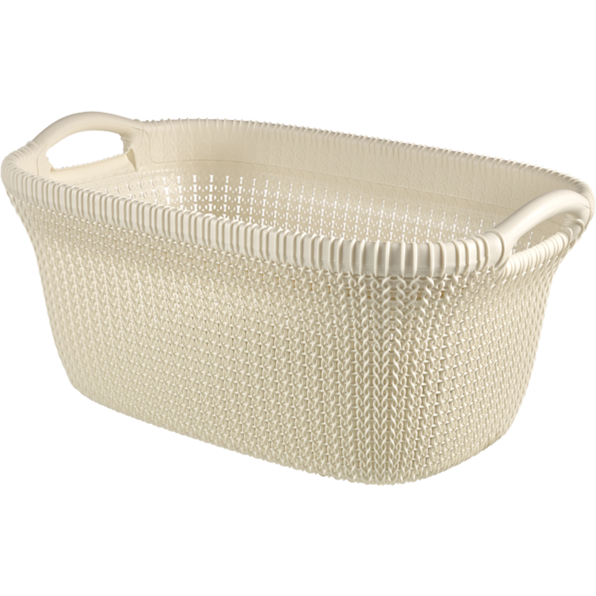 4 X NEW PACKAGED CURVER KNIT LAUNDRY BASKETS. (229823ROW9)