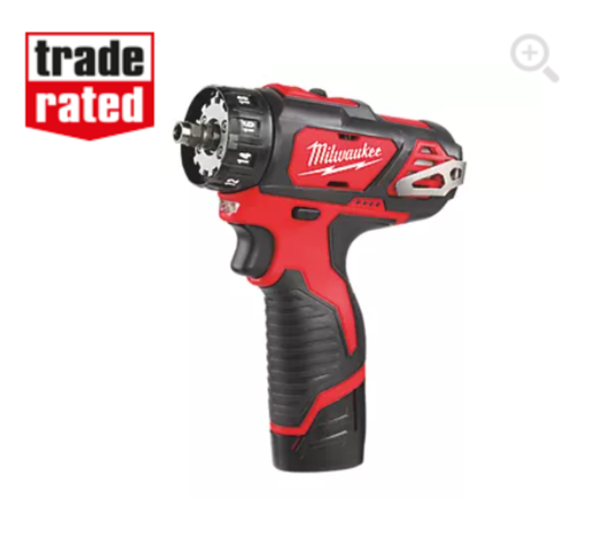 MILWAUKEE M12 BDDX-202C 12V 2 X 2.0AH LI-ION REDLITHIUM CORDLESS DRILL DRIVER - PCK3 - Image 2 of 2