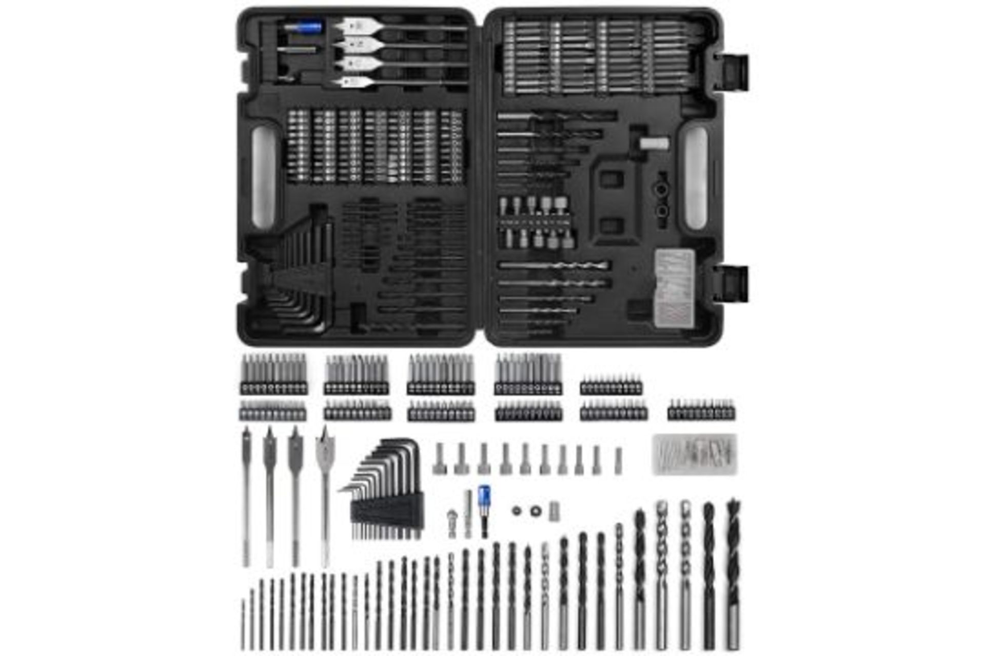 2 x NEW BOXED WESCO Drill Bit Set, 199Pcs Combination Drill Bit Sets Includes HSS Twist Drill