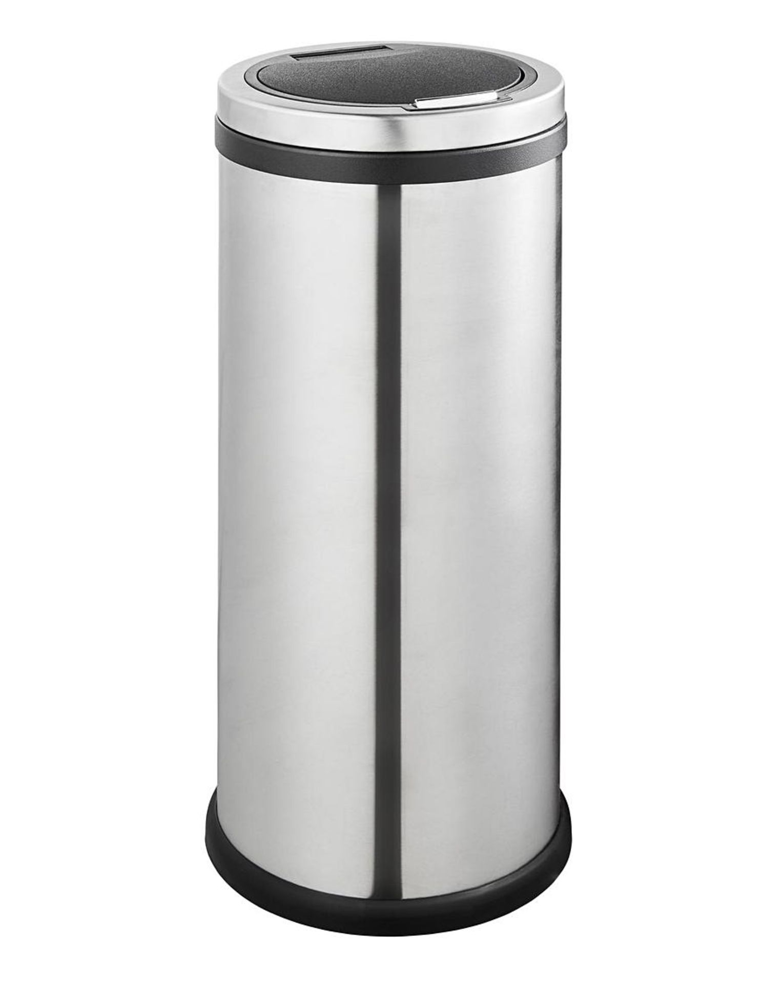 30 Litre Stainless Steel Press Touch Bin. - SR6. Designed with a special soft-touch closure for