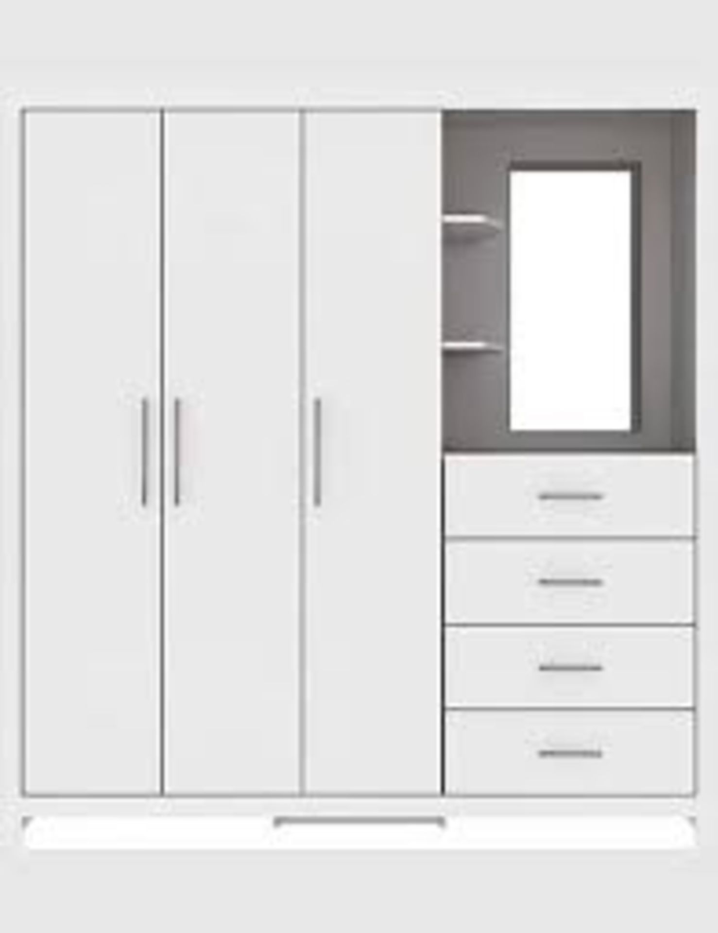 Dakota 3 Door 4 Drawer Combi Wardrobe. RRP £549.00. - SR6