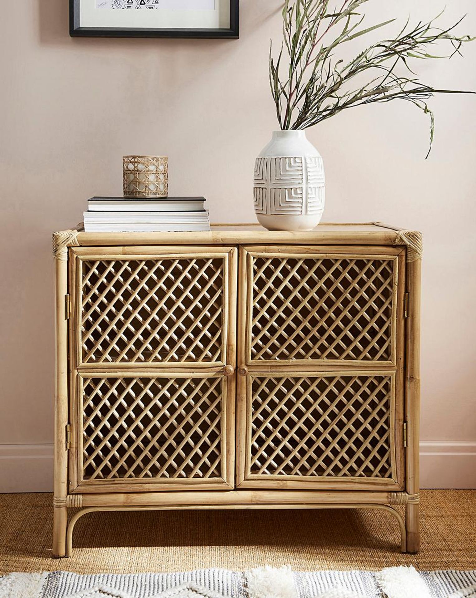 Renata Rattan Cabinet. RRP £219.00. - SR6. Add a natural warmth and elegance to your space with