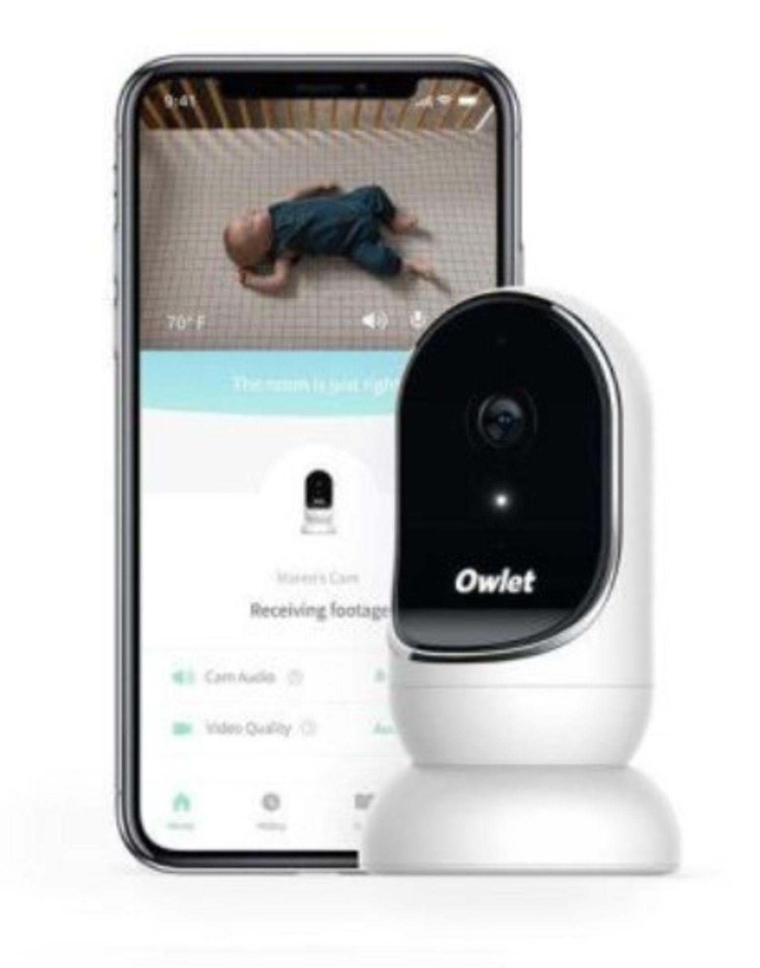 Owlet Cam Baby Monitor. Hear and see your child from anywhere with the Owlet Cam. The high quality