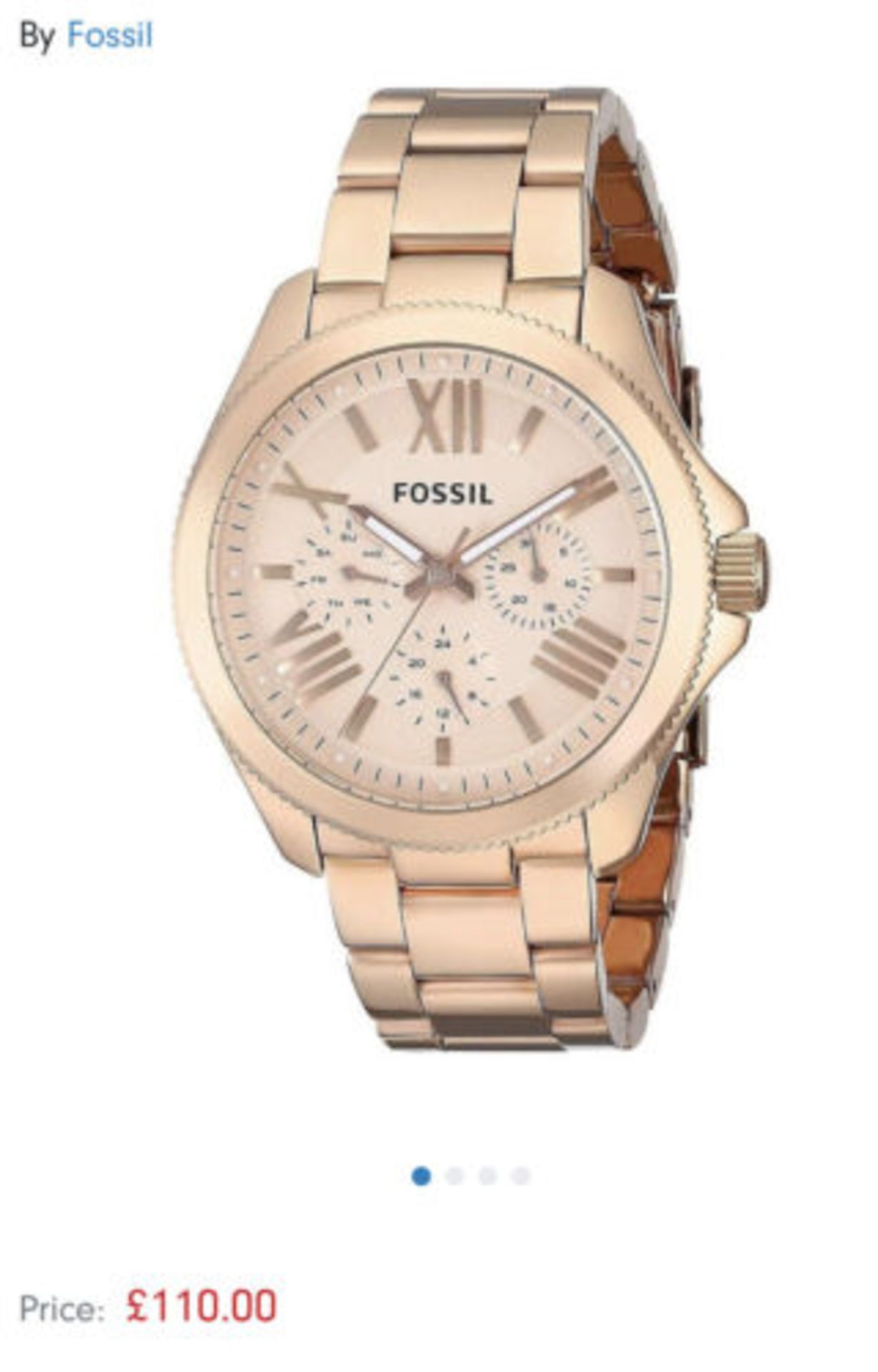 Ladies Fossil designer watch CECILE AM4511 Rose Gold Tone Multi Dial Genuine. This Fossil Women's