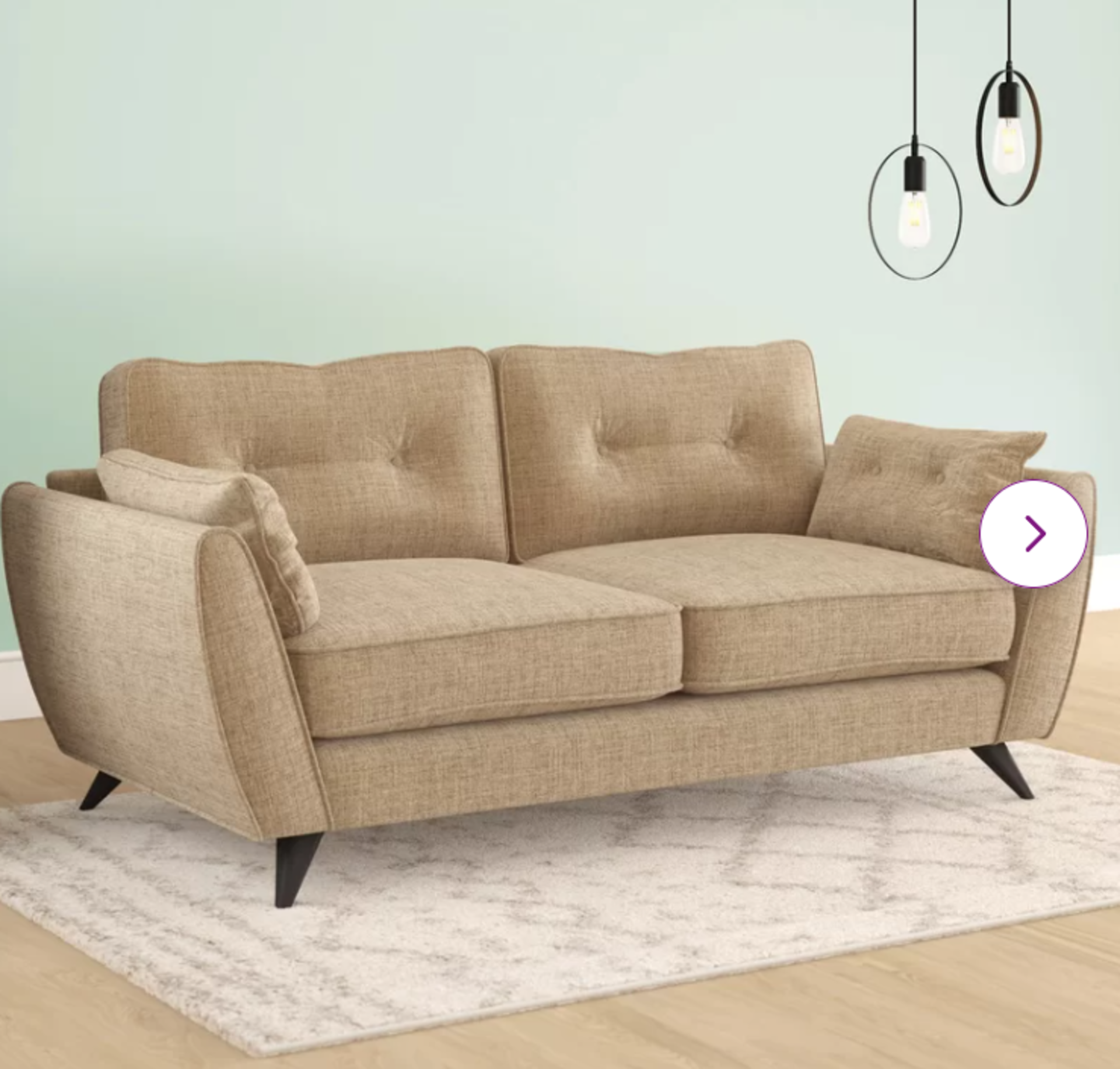 Etheredge 3 Seater Upholstered Sofa. RRP £969.99. - SR4. The focus of your seating arrangement,