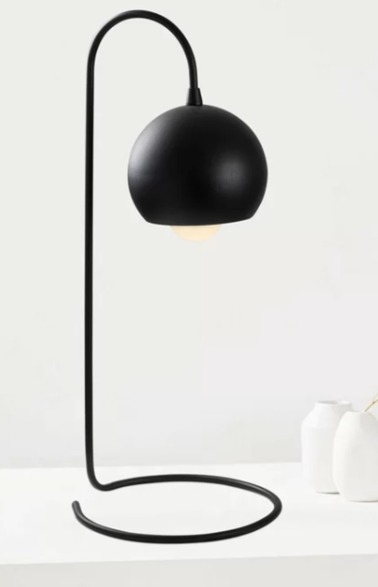 Mercury Row Beallsville 56Cm Black Desk Lamp with Outlet. - SR4. With its sleek silhouette and