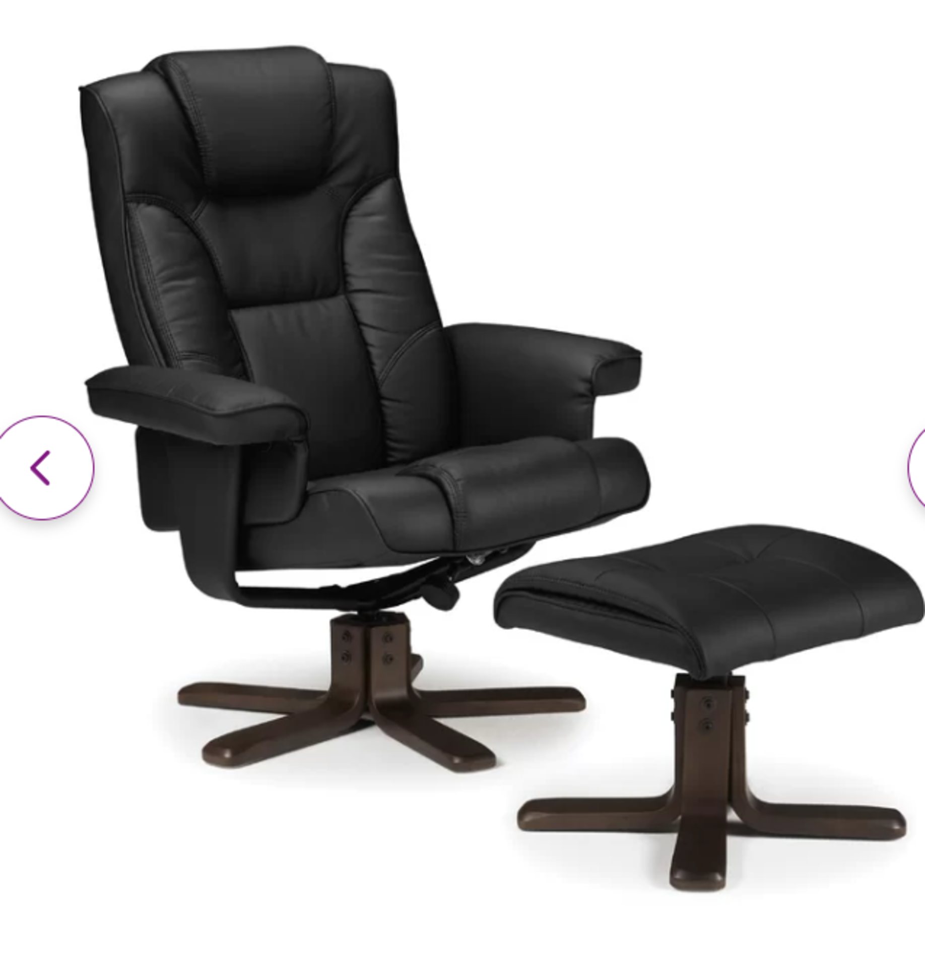 Lankford Manual Swivel Recliner with Footstool. RRP £235.00 - SR4. Recline in style with this piece. - Image 2 of 2