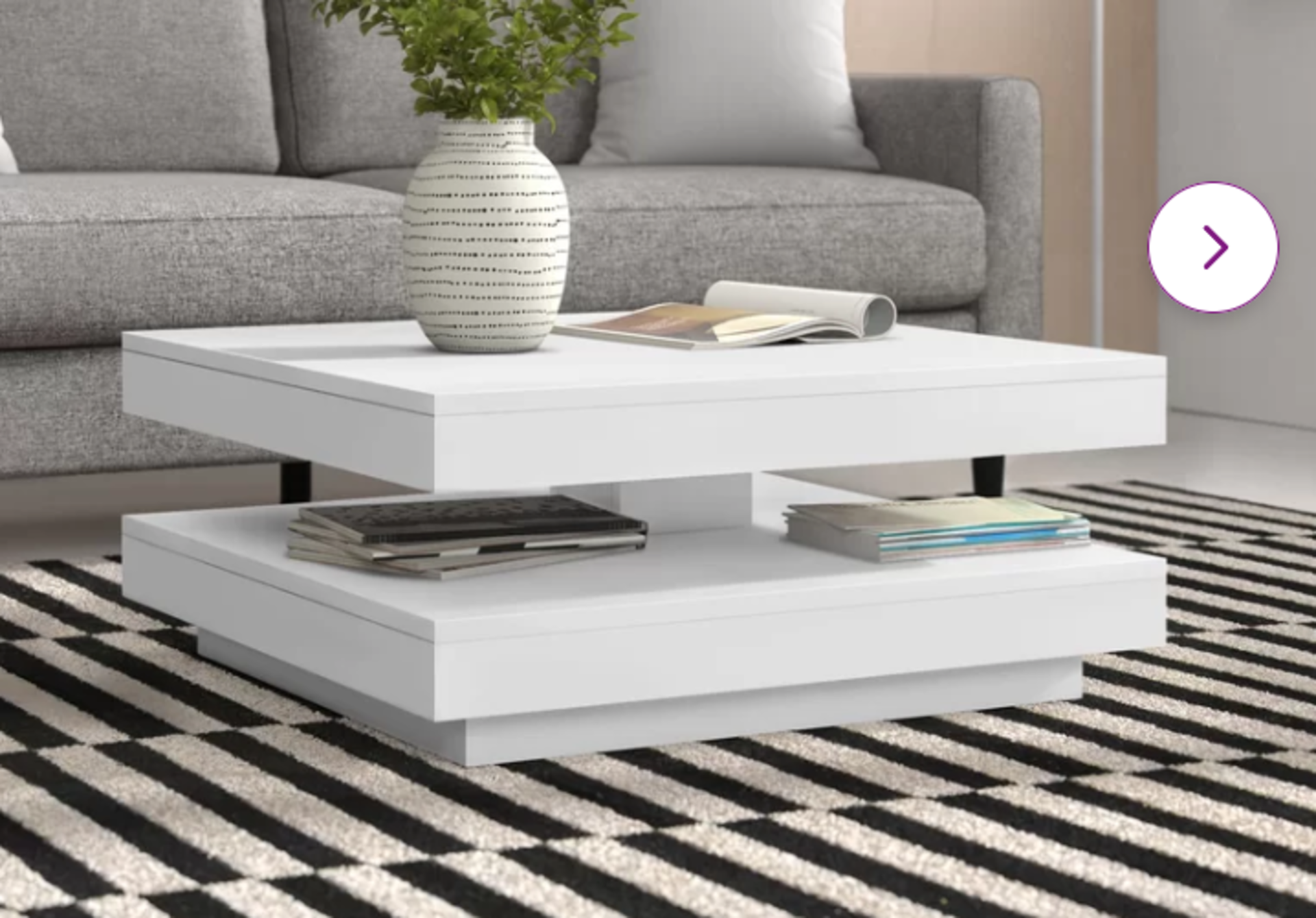 Hubert coffee table with storage space. RRP £300.00. - SR4. This coffee table is just the right