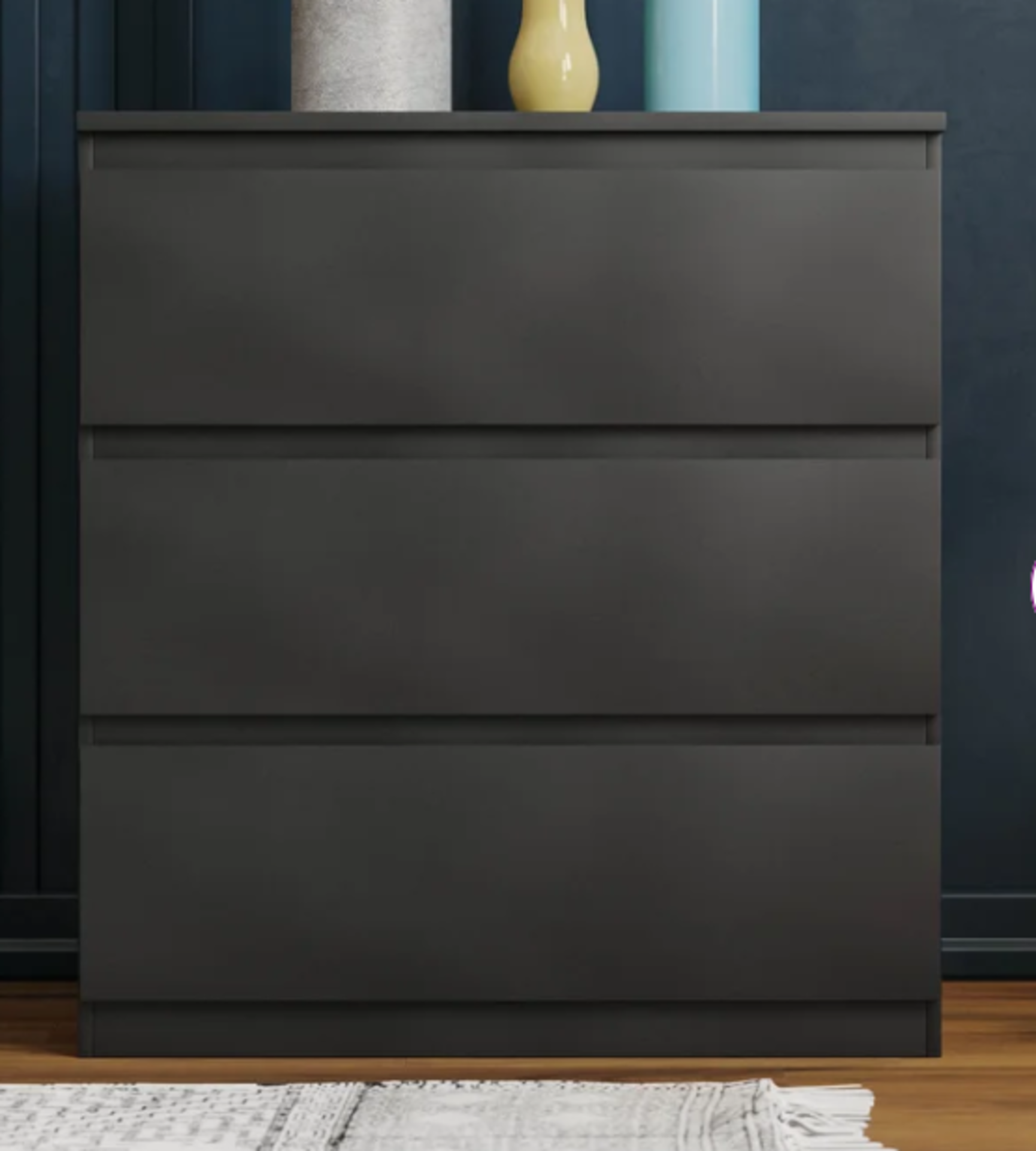 Zipcode Design Cunha 3 - Drawer Chest of Drawers. RRP £175.00 - SR4. Solve storage woes with this - Image 2 of 2