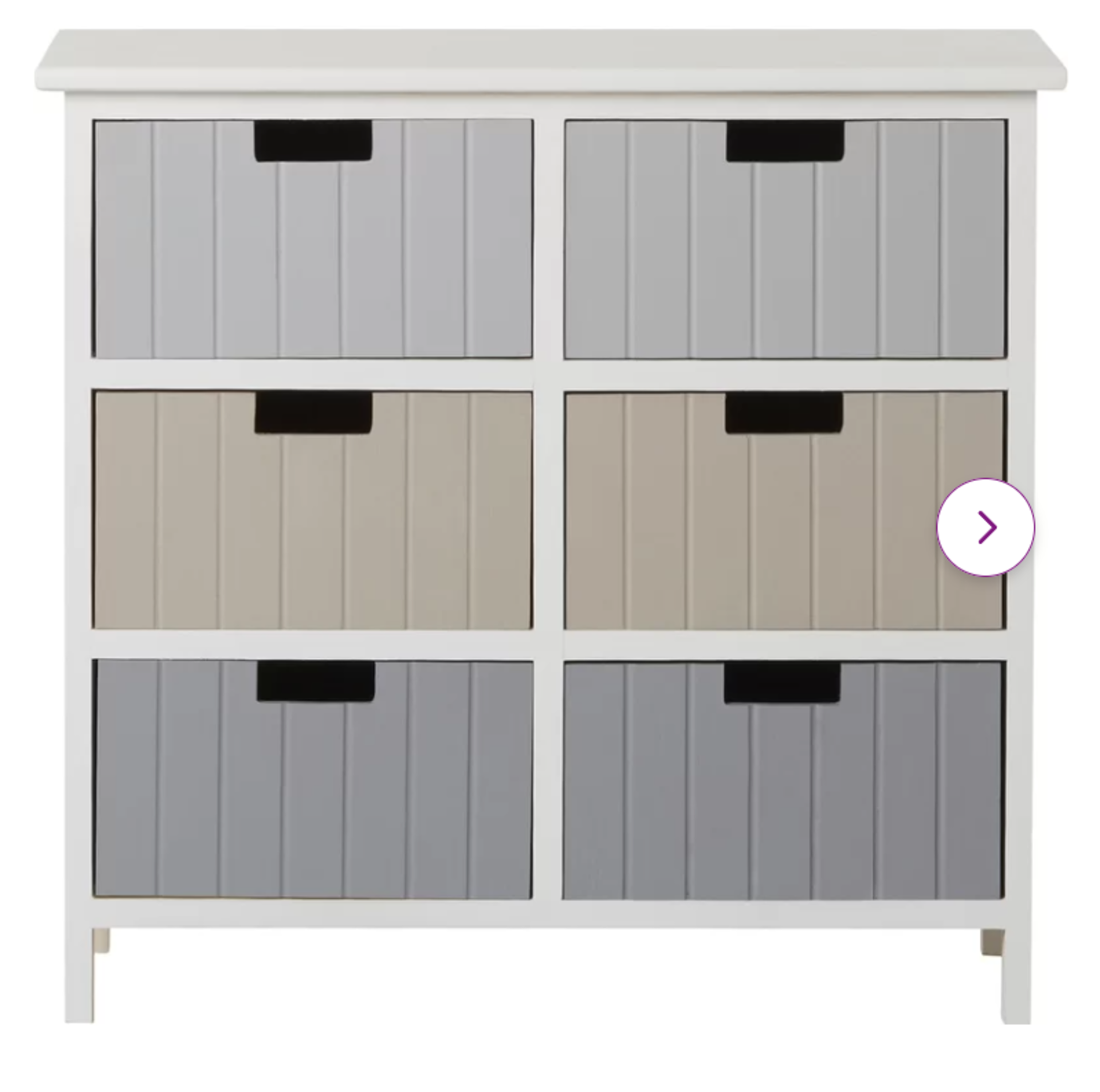 Breakwater Bay Carver 6 - Drawer Chest of Drawers. RRP £229.99. - SR4. Featuring a white frame and