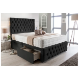 Mcintyre Luxury Suede Divan Bed. RRP £449.99. 5ft. The divan base is made from sturdy pine with a