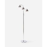Rose Chrome Glass Floor Lamp. RRP £99.00. - SR4. A Contemporary Addition To Any Home, This 3 Light