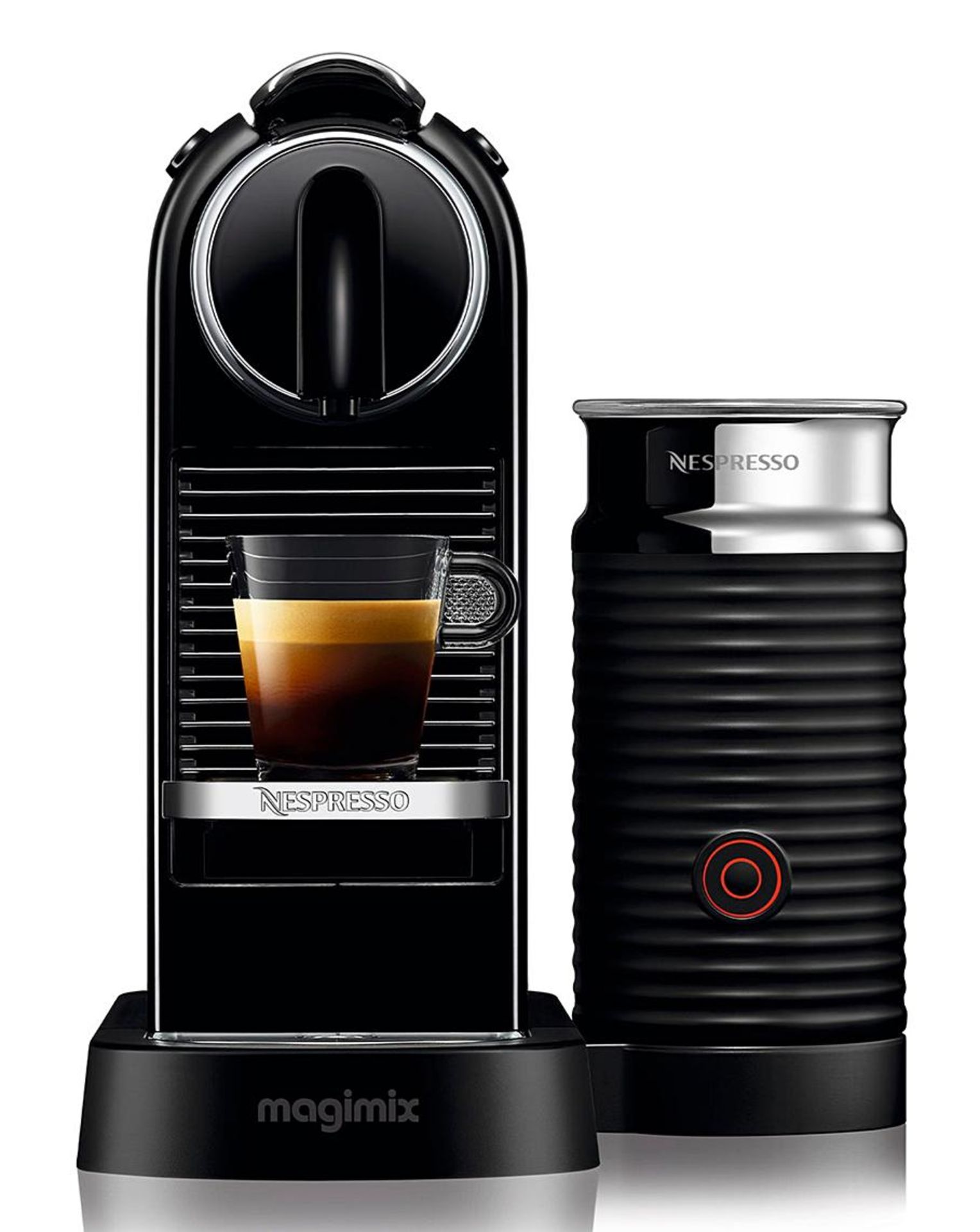 Nespresso 11317 CitiZ Black Capsule Coffee Machine with Aeroccino by Magimix. RRP £225.00. - SR4.
