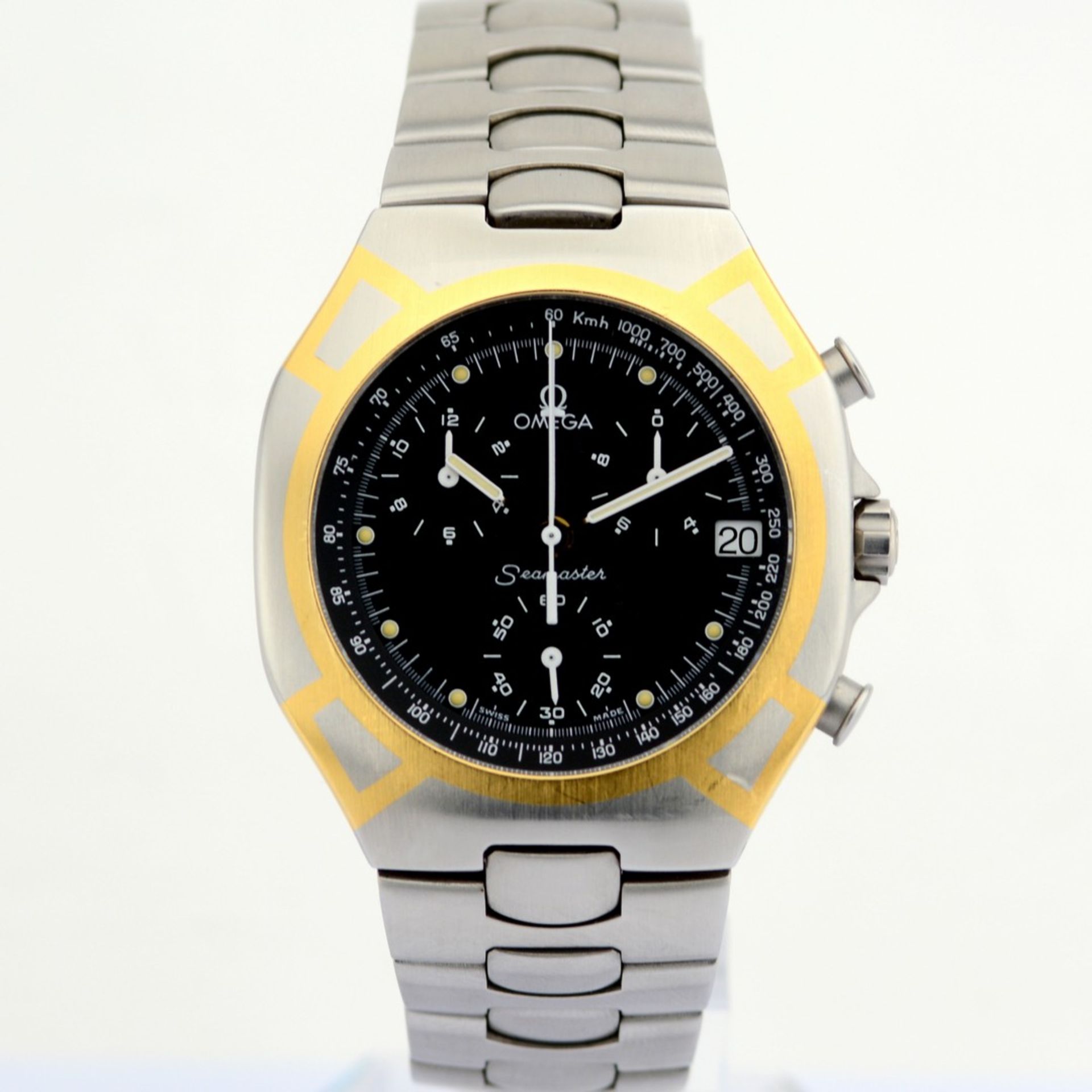 Omega / Seamaster Polaris Chronograph - Gentlmen's Gold/Steel Wrist Watch - Image 7 of 8