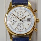 Bulova / 13366 Chronograph 18K - Gentlmen's Yellow gold Wrist Watch