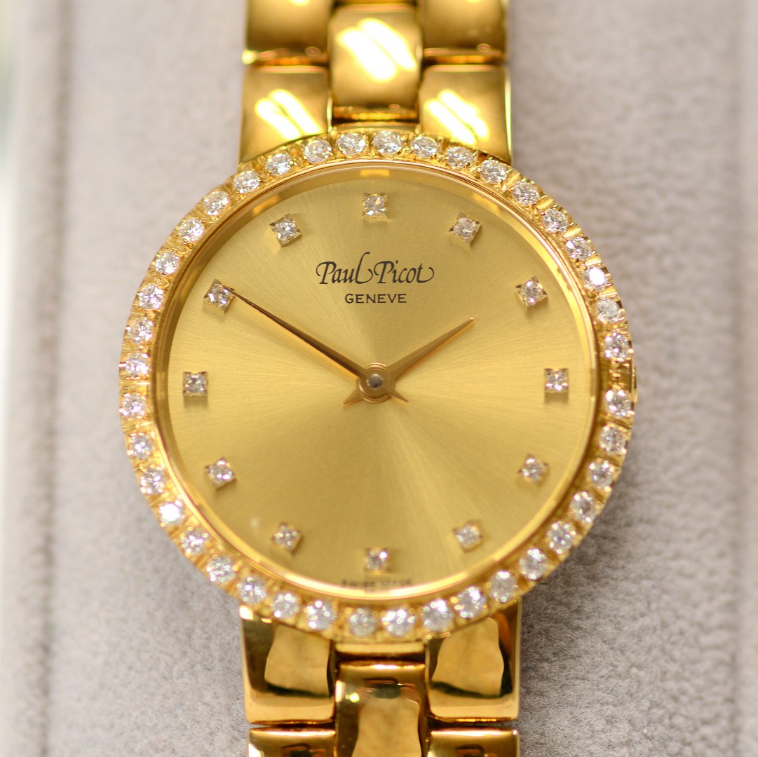 Paul Picot / Diamond - Lady's Yellow gold Wrist Watch