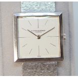 Audemars Piguet / Square Ultra Thin 18K - Unisex White gold Wrist Watch