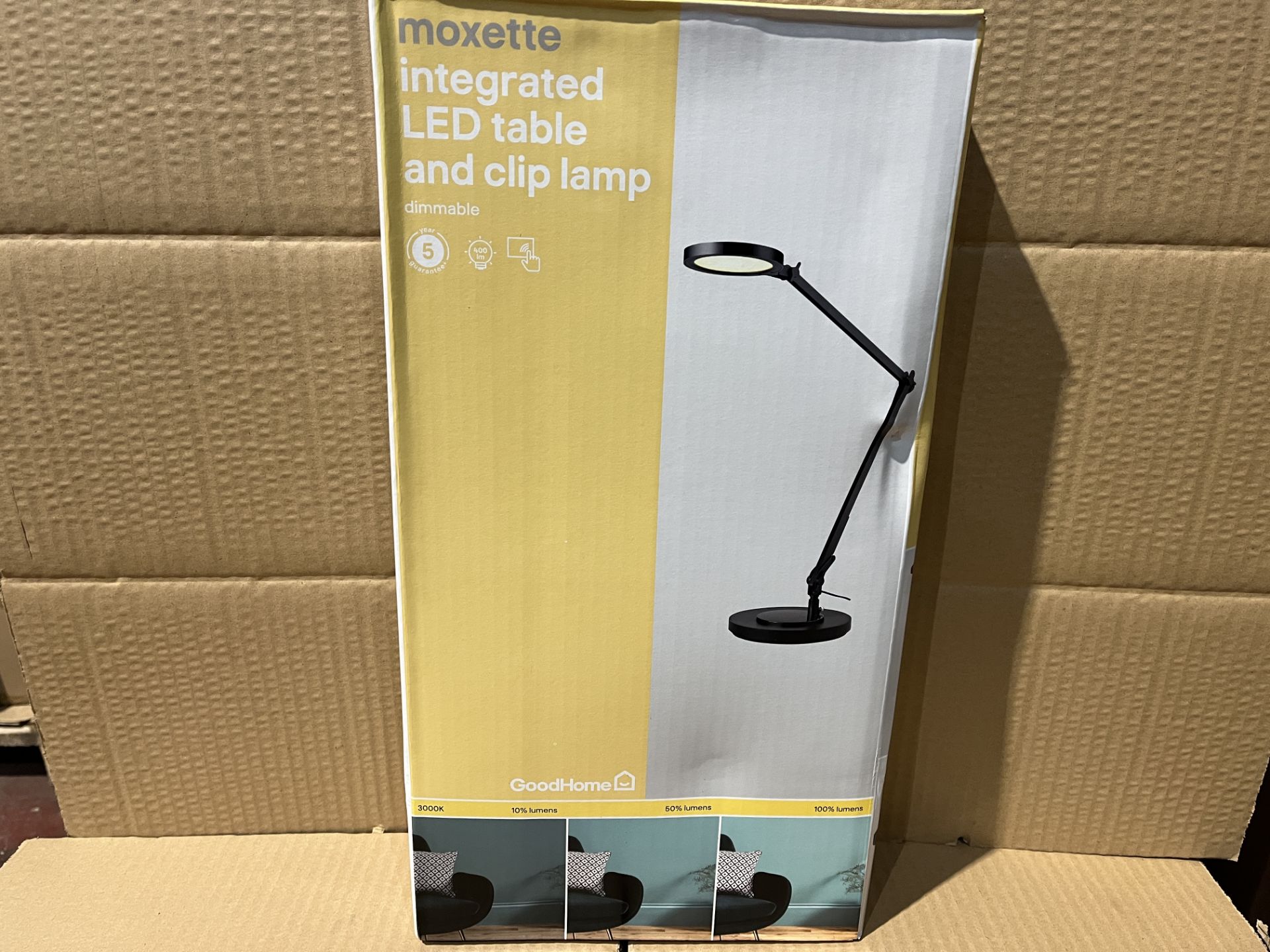 10 X GOODHOME MOXETTE MATT BLACK CLIP ON DESK LAMPS R10-2