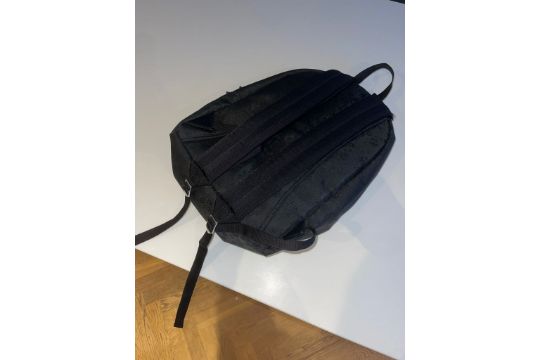 Alexander McQueen Men's Black Graphic Print Backpack (ex49), small rip by one of the straps. in - Image 3 of 3