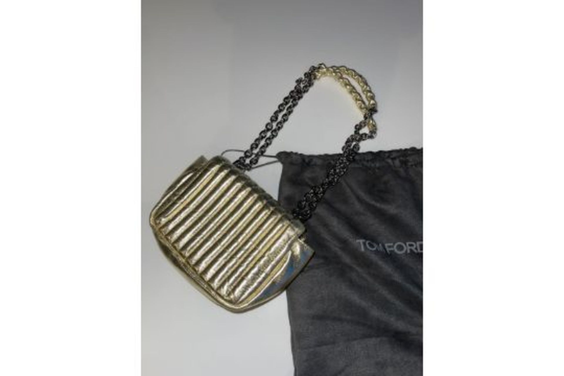 Tom Ford Gold Chain Strapped Handbag.(ex46) RRP £1350.00. Luxury Eye Catching from Tom Ford once - Image 2 of 3