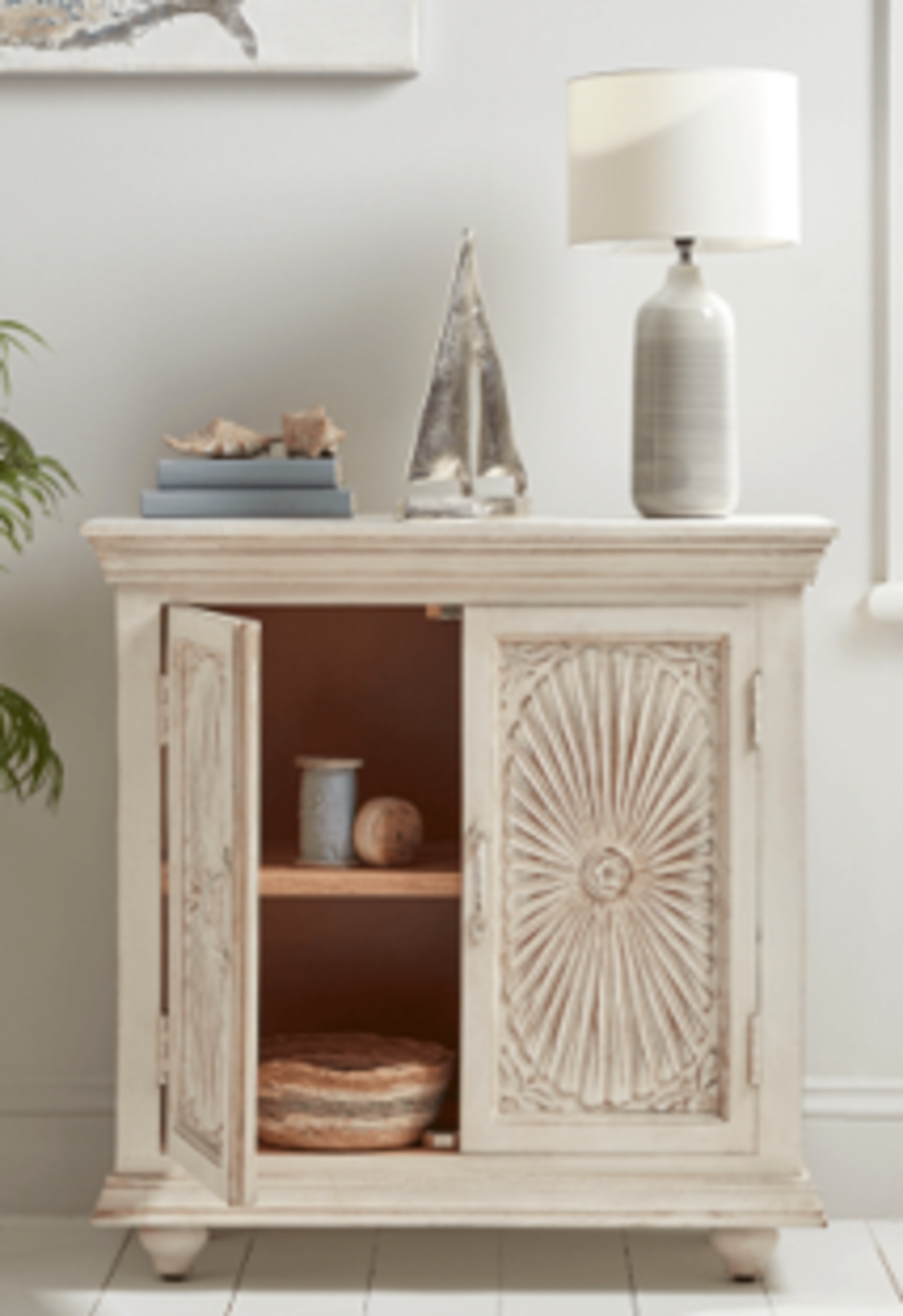 Menton 2 Door Sideboard. RRP £995.00. - SR5. The slightly rustic look is echoed in the metal handles - Image 2 of 2