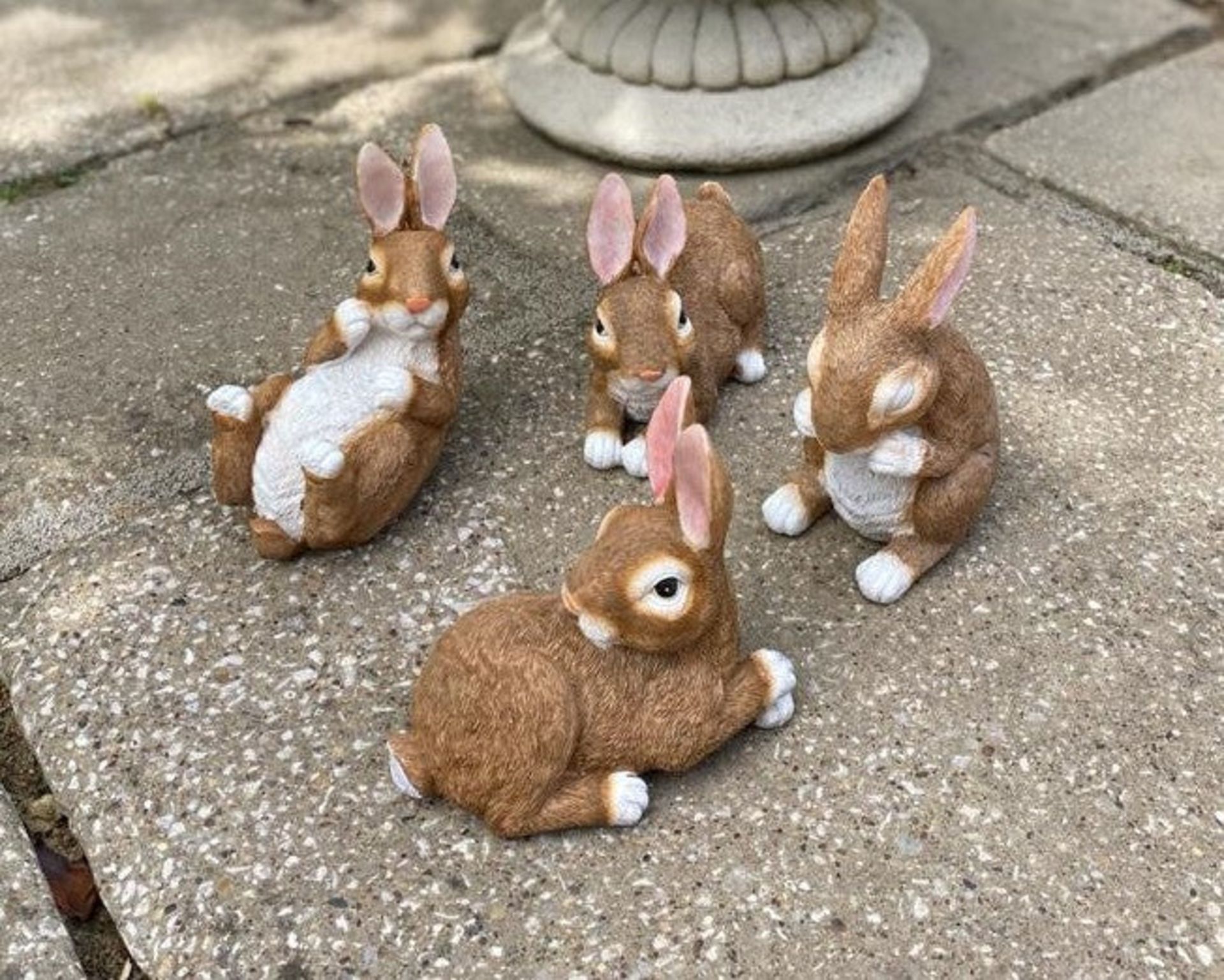 Set of 4 Country Bunnies. - SR3